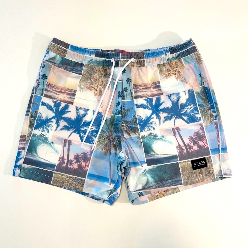 Men’s | Guess | Swim Shorts | Blue & White | S